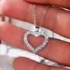 Collier pendentif cœur en acier inoxydable