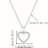 Collier pendentif cœur en acier inoxydable