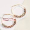 Boucles créoles Boho chic colorés en strass