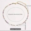 Collier perlé avec mini cœur et perles colorées style bohème