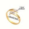 Bague ajustable avec zircon cubique en acier inoxydable