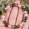 Bracelet pierres de soleil avec œil de tigre