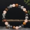 Bracelet pierres de soleil avec œil de tigre