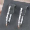 Créoles avec zircon cubique blanche Plaqué argent