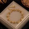 Bracelet chaîne boule en acier inoxydable