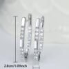 Créoles avec zircon cubique blanche Plaqué argent