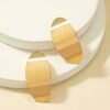 Boucles d'oreilles en forme d'ovale Plaque or
