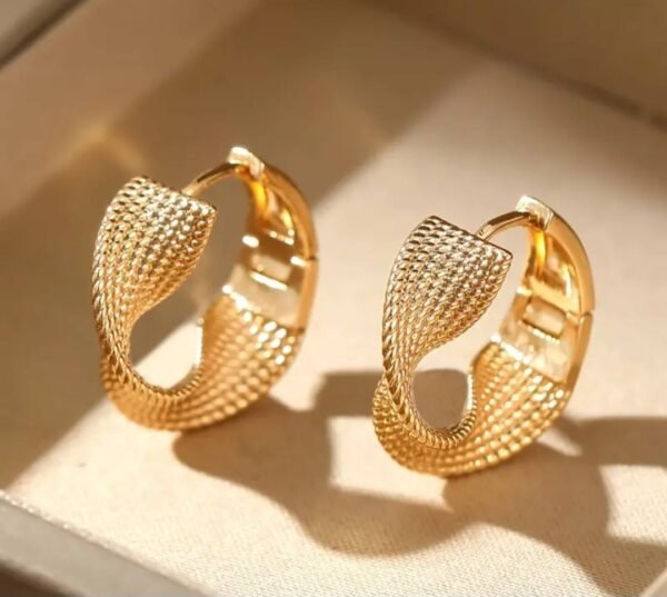 486564622_122142674408518320_7749018902598007797_n Boucles d'oreilles en forme de vague Plaqué or et Aiguille en acier inoxydable