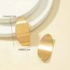 Boucles d'oreilles en forme d'ovale Plaque or