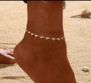 Chaîne de pieds coeur en acier inoxydable