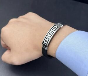 Bracelet silicone acier inoxydable