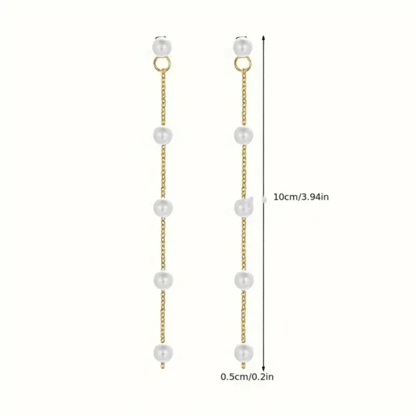 318b4de4-584a-11ef-a58c-0a580a699c58 Boucles D'Oreilles En Fausses Perles Pendantes Avec Pompon
