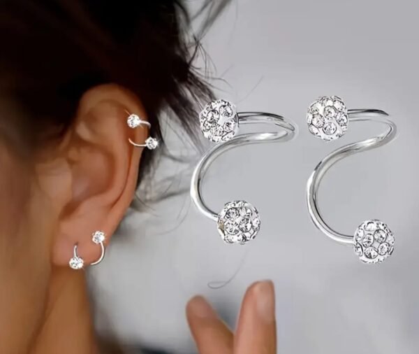 a5b15329-cf76-4937-962e-d46ca7476ba8 Boucles d'Oreilles Spirales en Argent 925 Motif Balle d'Eau Shambhala