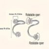 Boucles d'Oreilles Spirales en Argent 925 Motif Balle d'Eau Shambhala