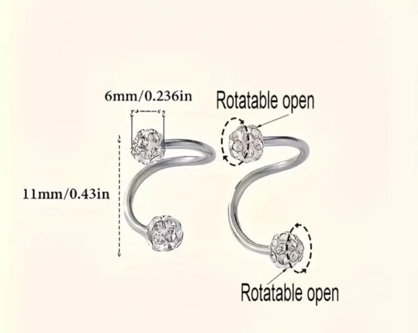 ad468f04-c50d-467d-823b-0955005546d7 Boucles d'Oreilles Spirales en Argent 925 Motif Balle d'Eau Shambhala