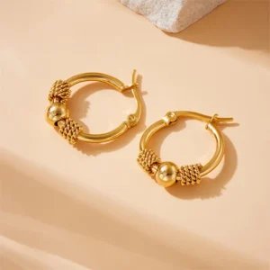 Boucles d'oreilles Style vintage bohème chic dorée en acier inoxydable