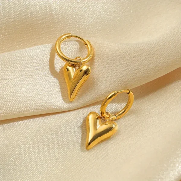 3f56d5ea427545d49ea46a32b959bd4d-goods Clous d'Oreilles Cœurs Ouverts Dorés en Acier Inoxydable