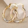 Boucles d'oreilles vintage en acier inoxydable avec finition dorée et rosée