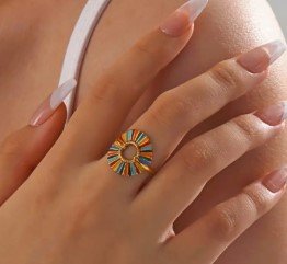 Capture d’écran 2025-09-07 195855 Bague en acier inoxydable - Design rond et coloré