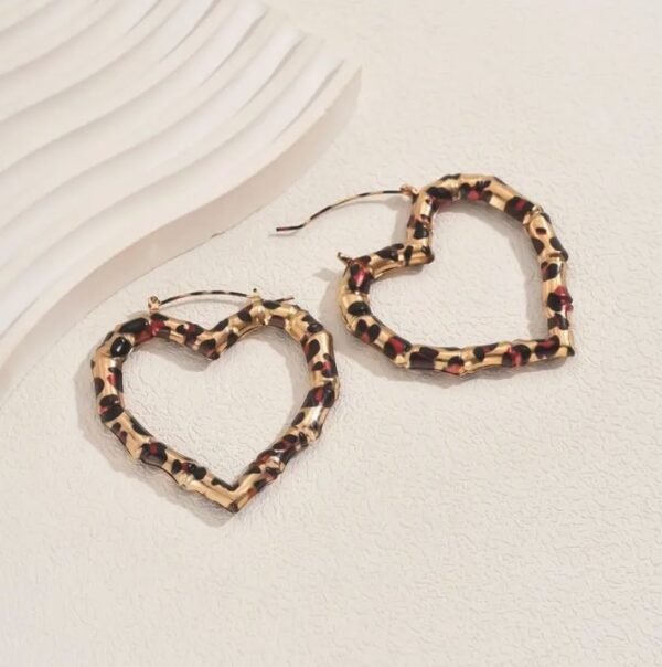 Capture d’écran 2025-09-07 210713 Boucles d'Oreilles Créoles Cœur Imprimé Léopard