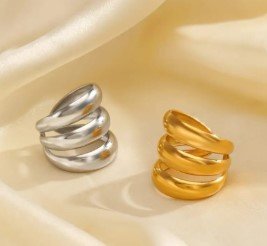 Bague minimaliste en acier inoxydable