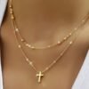 Collier Pendentif Croix en Acier Inoxydable