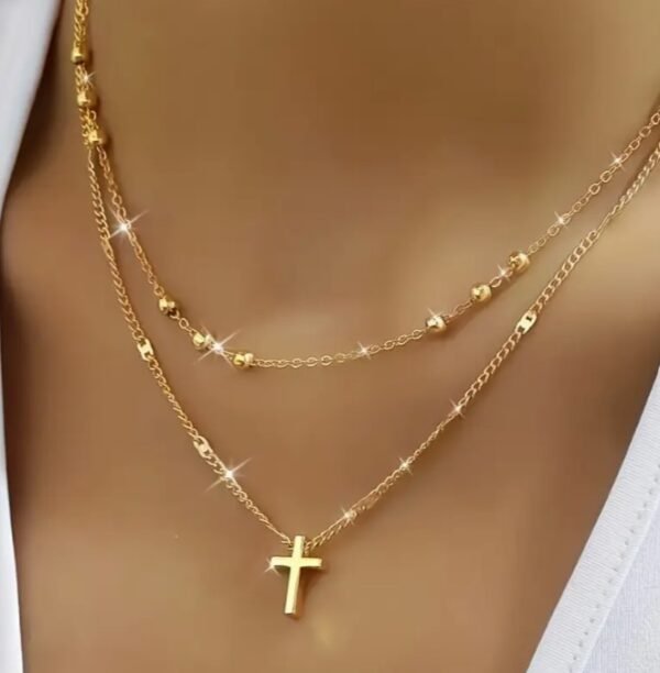 Collier Pendentif Croix en Acier Inoxydable