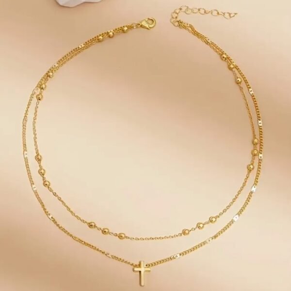 Collier Pendentif Croix en Acier Inoxydable