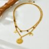 Capture d’écran 2025-09-17 113622 Collier Gothique Rétro Double Épaisseur avec Pendentif Étoile Lune Soleil