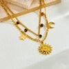 Capture d’écran 2025-09-17 113632 Collier Gothique Rétro Double Épaisseur avec Pendentif Étoile Lune Soleil