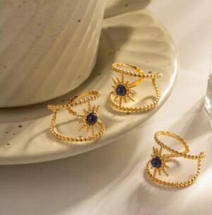 Capture d’écran 2025-09-17 120431 Bague Soleil et Pierre Bleu galaxie en Acier Inoxydable