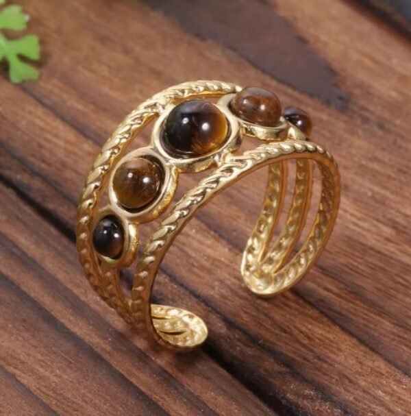 Bague en Acier Inoxydable Bohème Chic