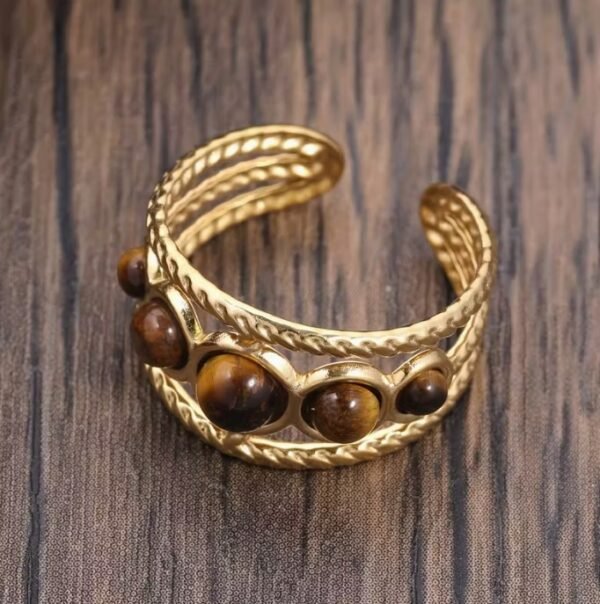 Bague en Acier Inoxydable Bohème Chic