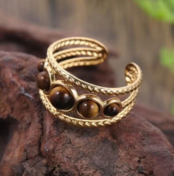 Bague en Acier Inoxydable Bohème Chic