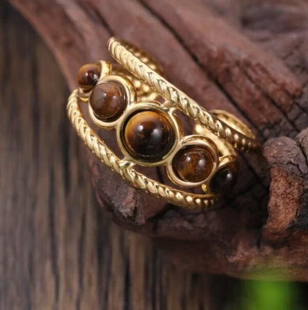 Bague en Acier Inoxydable Bohème Chic