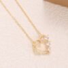 Collier Pendentif Cœur en Zirconium Synthétique Cubique