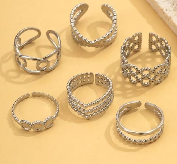 Bague Bohème Vintage en Acier Inoxydable (Modèle au choix)