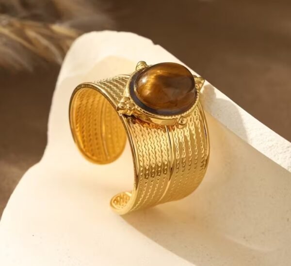 Bague Ouverte Ovale Élégante Style Bohème (Modèle au choix)