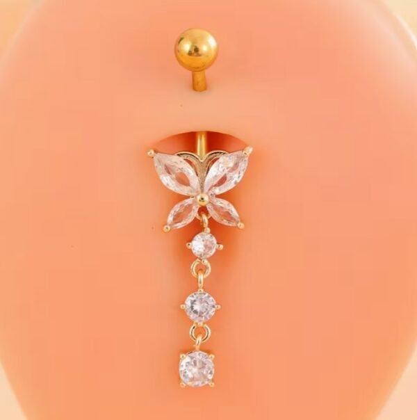 Bijoux De Nombril Pierres de Zircone Synthétiques – Acier Inoxydable (Modèle au choix)