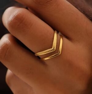 Capture d’écran 2026-02-21 105327 Bague à Double Couche Design V en Acier Inoxydable