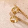 Bague Ouverte Œil Maléfique en Acier Inoxydable