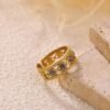 Bague Ouverte Œil Maléfique en Acier Inoxydable