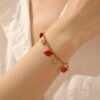 Bracelet Double Couche Doré en Acier Inoxydable