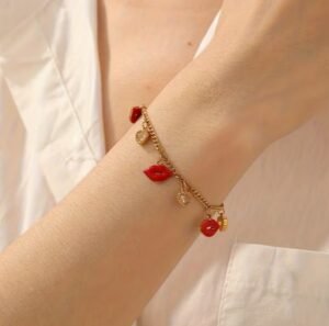 Bracelet Double Couche Doré en Acier Inoxydable