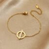 Bracelet en acier inoxydable avec strass