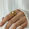 Bague Double Ouverte en Acier Inoxydable