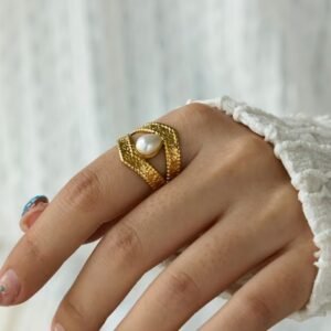 Bague Double Ouverte en Acier Inoxydable