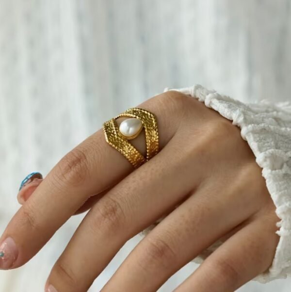 Bague Double Ouverte en Acier Inoxydable