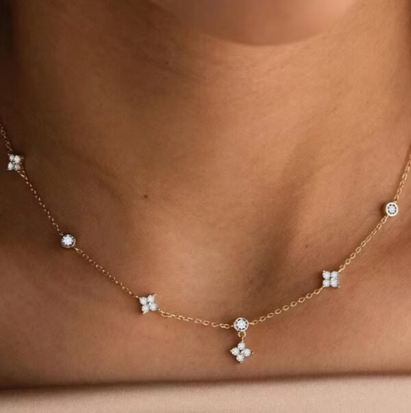 Collier Trèfle Porte-Bonheur en Acier Inoxydable
