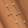 Collier Trèfle Porte-Bonheur en Acier Inoxydable